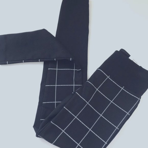 NWT INC Skinny Plaid Front Leggings Size 0 - Picture 9 of 10